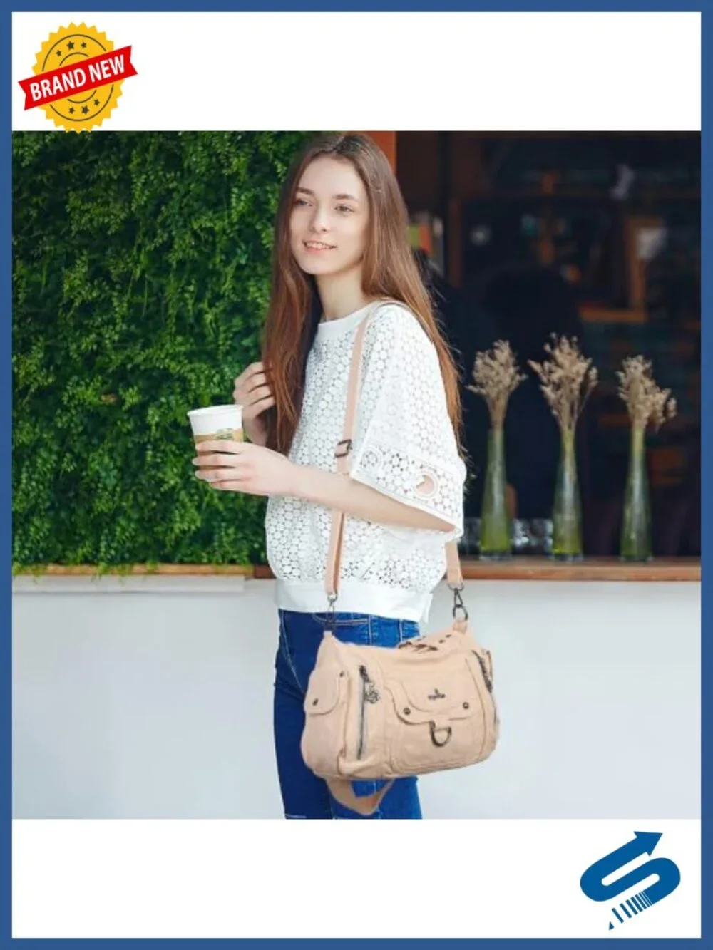Vegan Leather Hobo Shoulder Bag with Adjustable Strap Satchel Tote